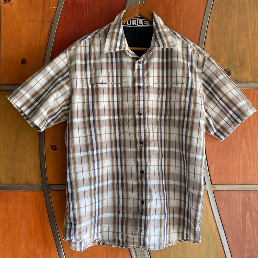 HURLEY Classic Cali Surfer Skater Plaid Shirt